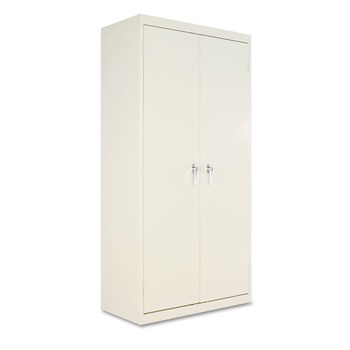 OFFICE FURNITURE AND LIGHTING | Alera ALECM7218PY 36 in. x 18 in. x 72 in. Assembled High Storage Cabinet with Adjustable Shelves - Putty