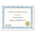 Office Jansan | Geographics 39087 8.5 x 11 Award Certificates with Gold Seals - Unique Blue/White Border (25/Pack) image number 0