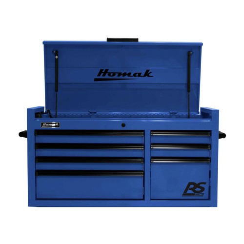 Cabinets | Homak BL02004173 RS PRO 41 in. 7 Drawer Top Chest With Outlet - Blue image number 0