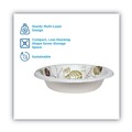 Bowls and Plates | Dixie SX20PATH Pathways Heavyweight 20 oz. Paper Bowls - White/Green/Burgundy (125/Pack) image number 1