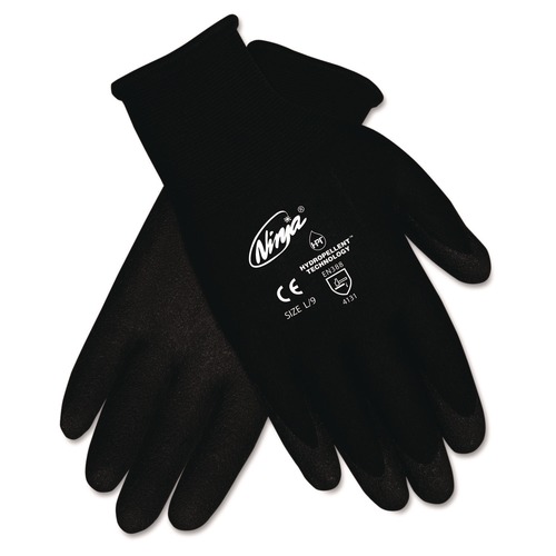 Bulk Savings Pricing 2 | MCR Safety N9699S Ninja HPT PVC Coated Nylon Gloves - Small/Black (1-Dozen) image number 0