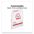 Office Jansan | Universal UNV20702 0.5 in. Capacity 11 in. x 8.5 in. 3 Slant D-Rings View Binder - White image number 6