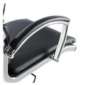 Labor Day Sale! Save $30 off $199! | Alera ALENR4119 Neratoli Series 17.32 in. to 21.25 in. Seat Height 275 lbs. Capacity High-Back Slim Profile Faux Leather Chair - Black Seat/Back, Chrome image number 5