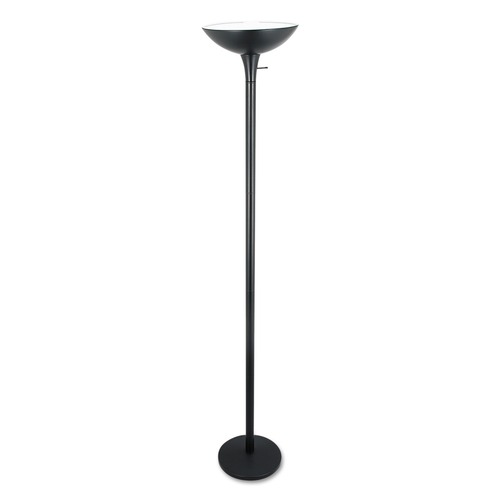  | Alera ALELMPF52B 12.5 in. x 12.5 in. x 72 in. Corded Torchier Floor Lamp - Matte Black image number 0