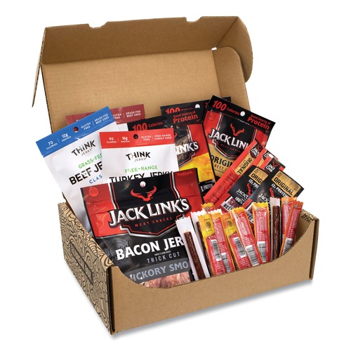 Snacks | Snack Box Pros 70000020 Big Beef Jerky Box - Assorted (29/Box) image number 0