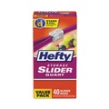 Office Jansan | Hefty 00R88075 1 qt. 1.5 mil. 8 in. x 7 in. Slider Bags - Clear (40/Box) image number 4
