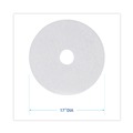 Cleaning Cloths | Boardwalk BWK4017WHI 17 in. Diameter Polishing Floor Pads - White (5/Carton) image number 4