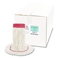 Cleaning & Janitorial Supplies | Boardwalk BWK503WHCT 5 in. Super Loop Cotton/Synthetic Fiber Wet Mop Head - Large, White (12/Carton) image number 0