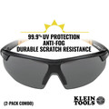 Safety Glasses | Klein Tools 60174 2-Piece Standard Semi Frame Safety Glasses Combo Pack - Clear/Gray Lens image number 1