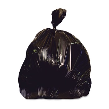 TRASH BAGS | Heritage X8647AK Low Density 56 Gallon 1.5 mil 43 in. x 47 in. Can Liners - Black (100/Carton)