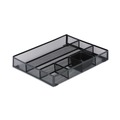  | Universal UNV20021 15 in. x 11.88 in. x 2.5 in. 6 Compartments Metal Mesh Drawer Organizer - Black image number 2