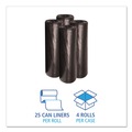 Trash Bags | Boardwalk BWK522 43 in. x 47 in. 56 gal. 1.6 mil Recycled Low-Density Polyethylene Can Liners - Black (100/Carton) image number 2