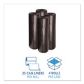 Trash Bags | Boardwalk X8647XKKR01 43 in. x 47 in. 56 gal. 1.6 mil Recycled Low-Density Polyethylene Can Liners - Black (100/Carton) image number 2