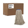 Mops | Boardwalk BWK716CCT 16 oz. Cut-End Lie-Flat Cotton Wet Mop Head - White (12/Carton) image number 2