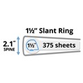 Office Jansan | Avery 17021 11 in. x 8.5 in. 1.5 in. Capacity 3-Rings Durable View Binder with DuraHinge and Slant Rings - Black image number 3