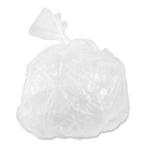 Trash Bags | Inteplast Group S303716N 30 gal. 16 microns 30 in. x 37 in. High-Density Interleaved Commercial Can Liners - Clear (25 Bags/Roll, 20 Rolls/Carton) image number 0