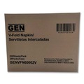 Paper Towels and Napkins | GEN GENVFN60002V 6.5 in. x 8.3 in. Premium V-Fold Napkins - White (250/Pack, 24 Packs/Carton) image number 2