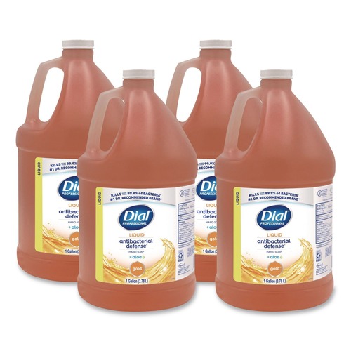 Cleaning & Janitorial Supplies | Dial Professional 23400 88047 1 gal. Gold Antibacterial Liquid Hand Soap (4/Carton) image number 0