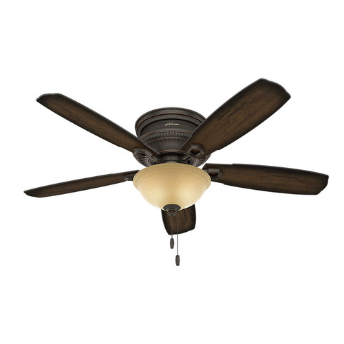 Ceiling Fans | Hunter 53355 52 in. Traditional Ambrose Bengal Ceiling Fan with Light (Onyx) image number 0