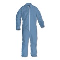 Bib Overalls | KleenGuard 45326 A65 Zipper Front Flame Resistant Coveralls with Hood/Elastic Wrists and Ankles - 3X-Large/Blue (21/Carton) image number 2