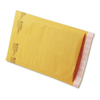 Sealed Air Jiffylite #3 Barrier Bubble Air Cell Cushion Self-Adhesive Closure Self-Seal 8.5 in. x 14.5 in. Bubble Mailer - Brown Kraft (100/Carton)