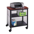  | Safco 1857BL 26.25 in. x 21 in. x 26.5 in. 100 lbs. Capacity 3 Shelves Impromptu Metal Deskside Machine Stand - Cherry/White/Black image number 1