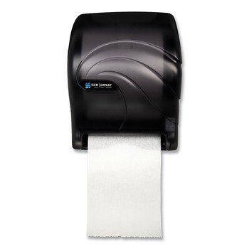 San Jamar T8090TBK 11.75 in. x 9.13 in. x 14.44 in. Tear-N-Dry Essence Touchless Towel Dispenser - Black Pearl