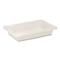 Food Trays, Containers, and Lids | Rubbermaid Commercial FG350700WHT 2 Gallon 18 in. x 12 in. x 3-1/2 in. Food Tote Boxes - White image number 0