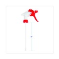 Cleaning Tools | Boardwalk 511264 8 in. Tube Trigger Sprayer for 16 - 24 oz. Bottles - Red/White (24/Carton) image number 3