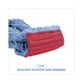 Mops | Boardwalk BWK1800LBDZ Pro Loop Web/Tailband Mop Head - Large, Blue (1-Dozen) image number 6