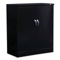 Office Filing Cabinets & Shelves | Alera ALECM4218BK Assembled 36 in. x 18 in. High Storage Cabinet with Adjustable Shelves - Black image number 0