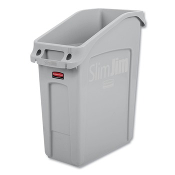 Rubbermaid Commercial 2026695 Slim Jim 13 gal Polyethylene Under Counter Container - Gray