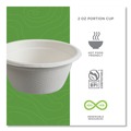 Food Trays, Containers, and Lids | Eco-Products EP-SPC2NFA 2 oz Vanguard Renewable and Compostable Sugarcane Portion Cups - White (2500/Carton) image number 10