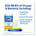 Hand Wipes | Clorox 01593 7 in. x 8 in. 1-Ply Disinfecting Wipes - Fresh Scent, White (35/Canister) image number 7