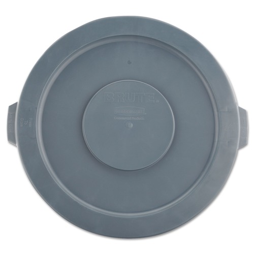 Trash & Waste Bins | Rubbermaid Commercial 640-2631-GRAY 22.25 in. Diameter x 1.63 in. BRUTE Self-Draining Flat Top Lids for 32 Gallon Round BRUTE Containers - Gray image number 0