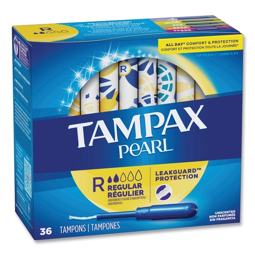 Labor Day Sale! Save $30 off $199! | Tampax 71127 Regular Pearl Tampons (432/Carton) image number 0