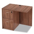 Office Desks & Workstations | Alera VA353624WA 35 in. x 23.63 in. x 29.5 in. Valencia Series Reversible Return/Bridge Shell - Modern Walnut image number 5