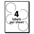 Office Jansan | Avery 05868 2 in. Diameter Printable Gold Foil Seals - Gold (4/Sheet, 11 Sheets/Pack) image number 3