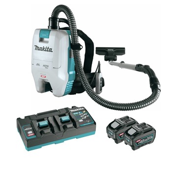 Makita 40V max XGT Brushless Lithium-Ion Cordless 2-Quart HEPA Filter Dry Backpack Vacuum Kit (5 Ah)