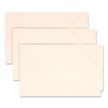 Smead 11 Point Straight Tab End Tab Jackets with Reinforced Tabs - Legal, Manila (100/Box)