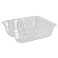 Food Trays, Containers, and Lids | Dart C56NT2 ClearPac 5 in. x 6 in. x 1.5 in. 2-Compartments Plastic Nacho Tray - Small Clear (500/Carton) image number 2