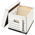 Office Jansan | Universal 9522501 Professional-Grade Heavy-Duty Letter/Legal File Storage Boxes - White (12/Carton) image number 2