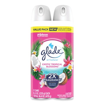 Glade 8.3 oz Air Freshener - Tropical Blossoms Scent (3/Carton)