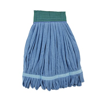 MOPS | Boardwalk BWKMWTMB Microfiber Looped-End Wet Mop Head - Medium, Blue