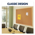 Office Jansan | Quartet 303 36 in. x 24 in. Classic Series Cork Bulletin Board - Tan Surface, Oak Fiberboard Frame image number 6