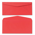 Office Jansan | Quality Park QUA11134 4.13 in. x 9.5 in. #10, Commercial Flap, Gummed Closure, Colored Envelope - Red (25/Pack) image number 6