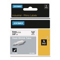 Office Jansan | DYMO 18053 Rhino 0.37 in. x 5 ft. Heat Shrink Tube Industrial Label Tape - White/Black image number 0