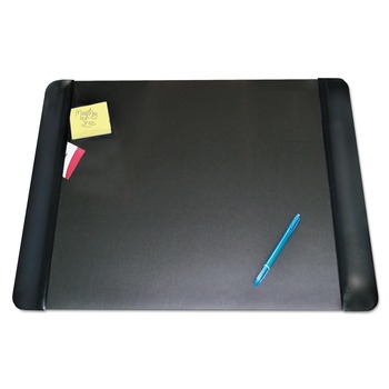 Artistic 4138-4-1 Executive Desk Pad With Antimicrobial Protection, Leather-Like Side Panels, 24 X 19, Black