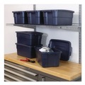 Boxes & Bins | Rubbermaid RMRT030003 10.63 in. x 15.69 in. x 7 in. 3 gal. Roughneck Storage Box - Dark Indigo Metallic image number 5