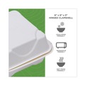 New Year New Savings! Save $25 off $150 | Eco-Products EP-HC6 6 in. x 6 in. x 3 in. Bagasse Hinged Sugarcane Clamshell Containers - White (500/Carton) image number 8